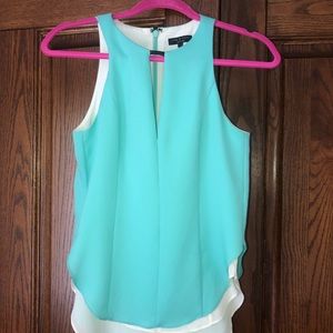 Rag & Bone Blue Turquoise Pleated Top XXS